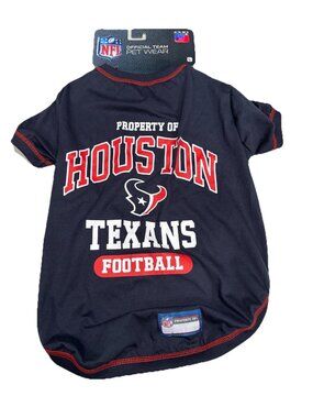 NFL Official Team Pet Gear Houston Texans Large Jersey Tee NFL